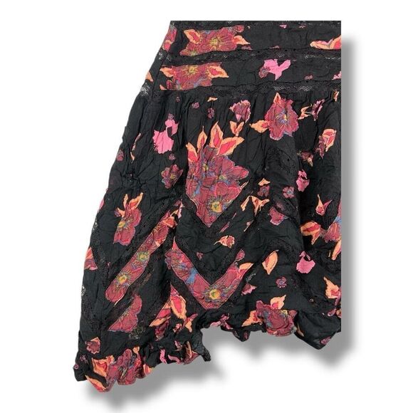 Free People Trapeze Tunic Floral Lightweight Top Size Small - Picture 4 of 7